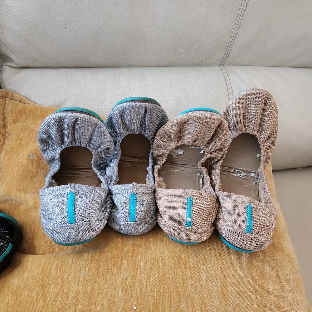 Tieks Women's Flats - Gray and Tan